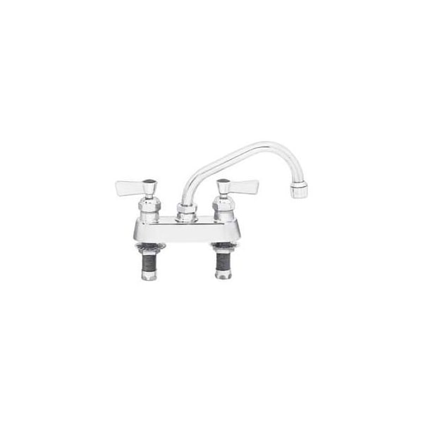 Fisher Mfg Fisher, 4" Centers Deck Faucet W/10" Swing Spout, Stainless Steel 53767 - main